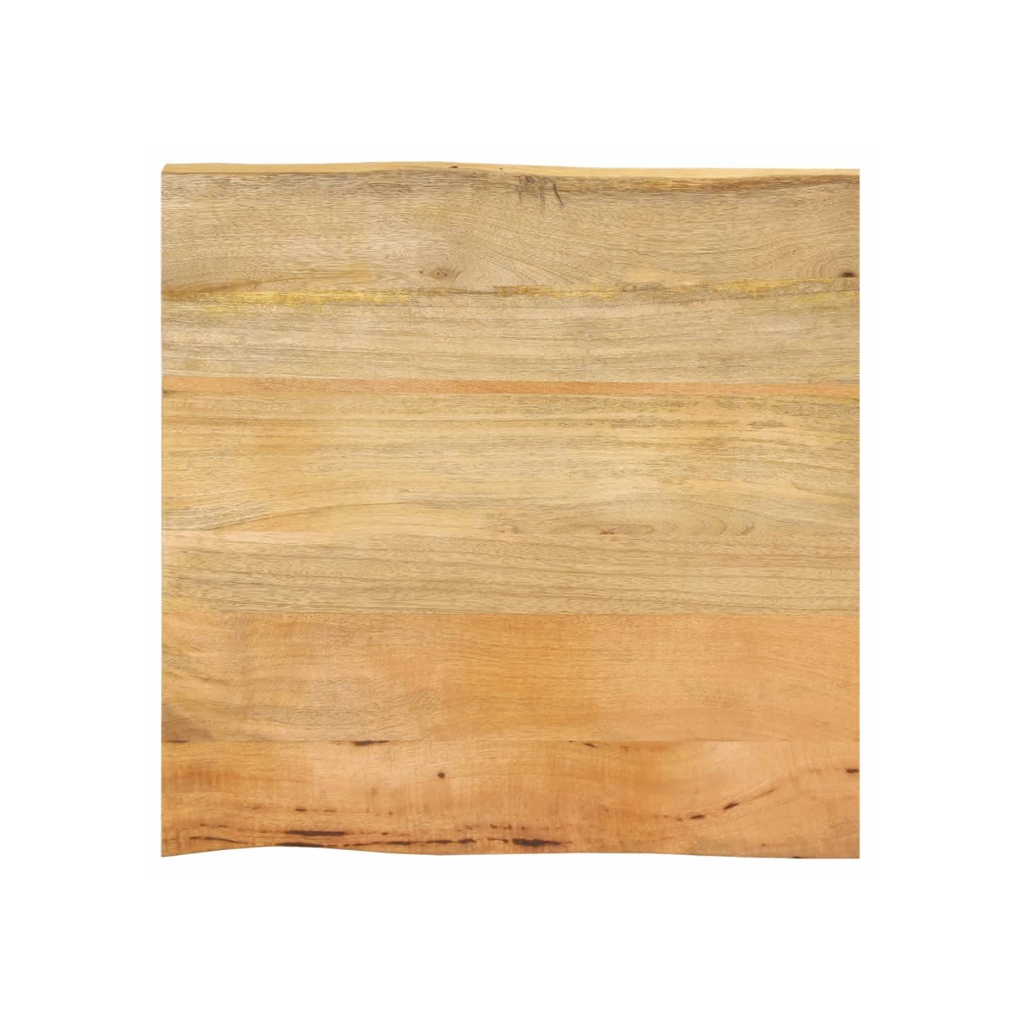 Dessus de table 80x80x2,5 cm bord vivant bois massif manguier