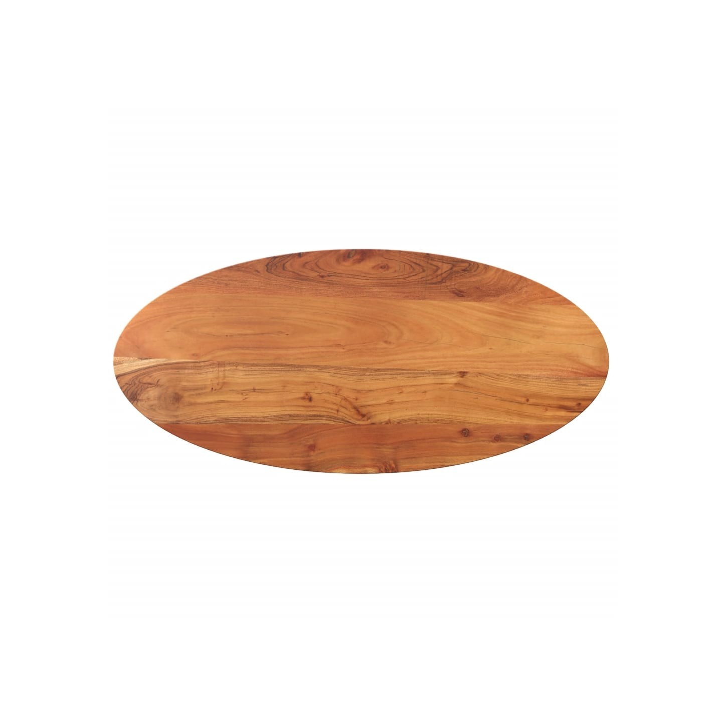 Dessus de table 80x40x2,5 cm ovale bois massif d'acacia