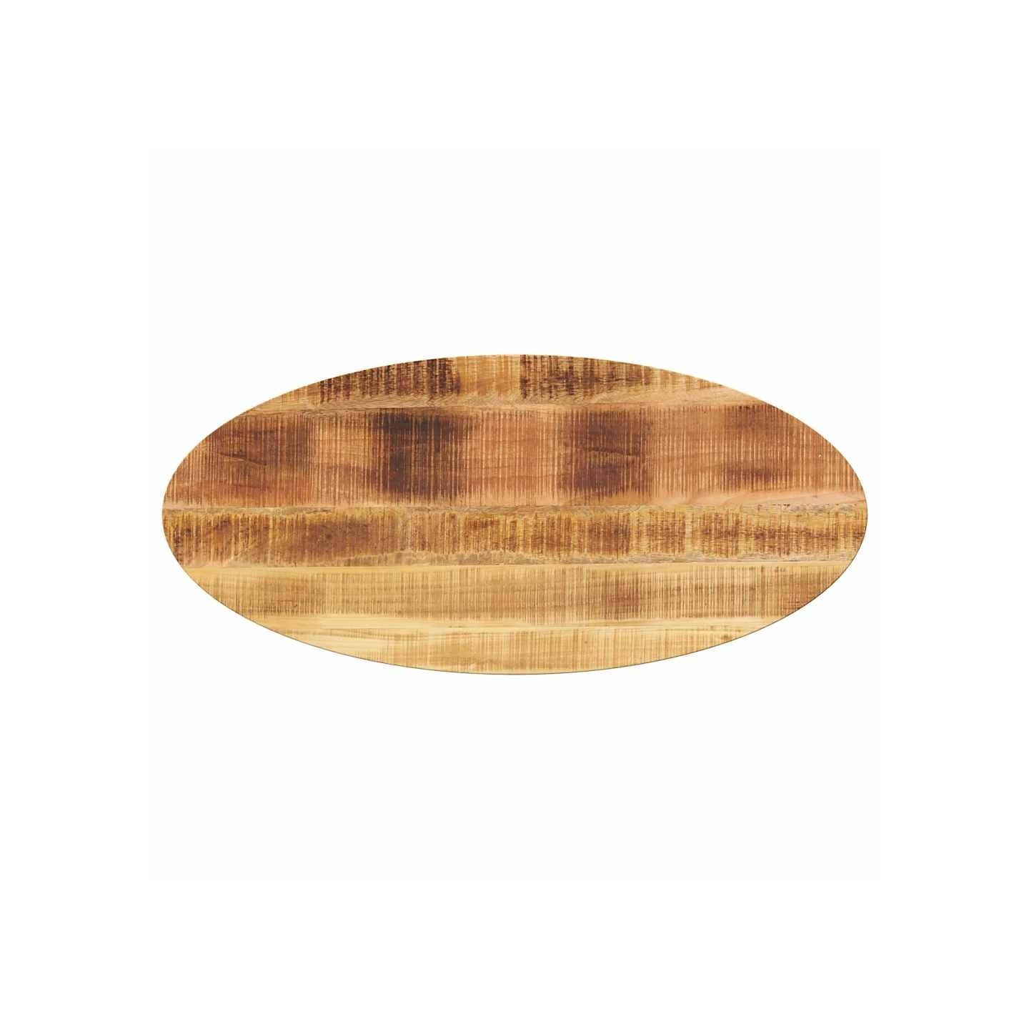 Dessus de table 110x40x3,8 cm ovale bois massif de manguier