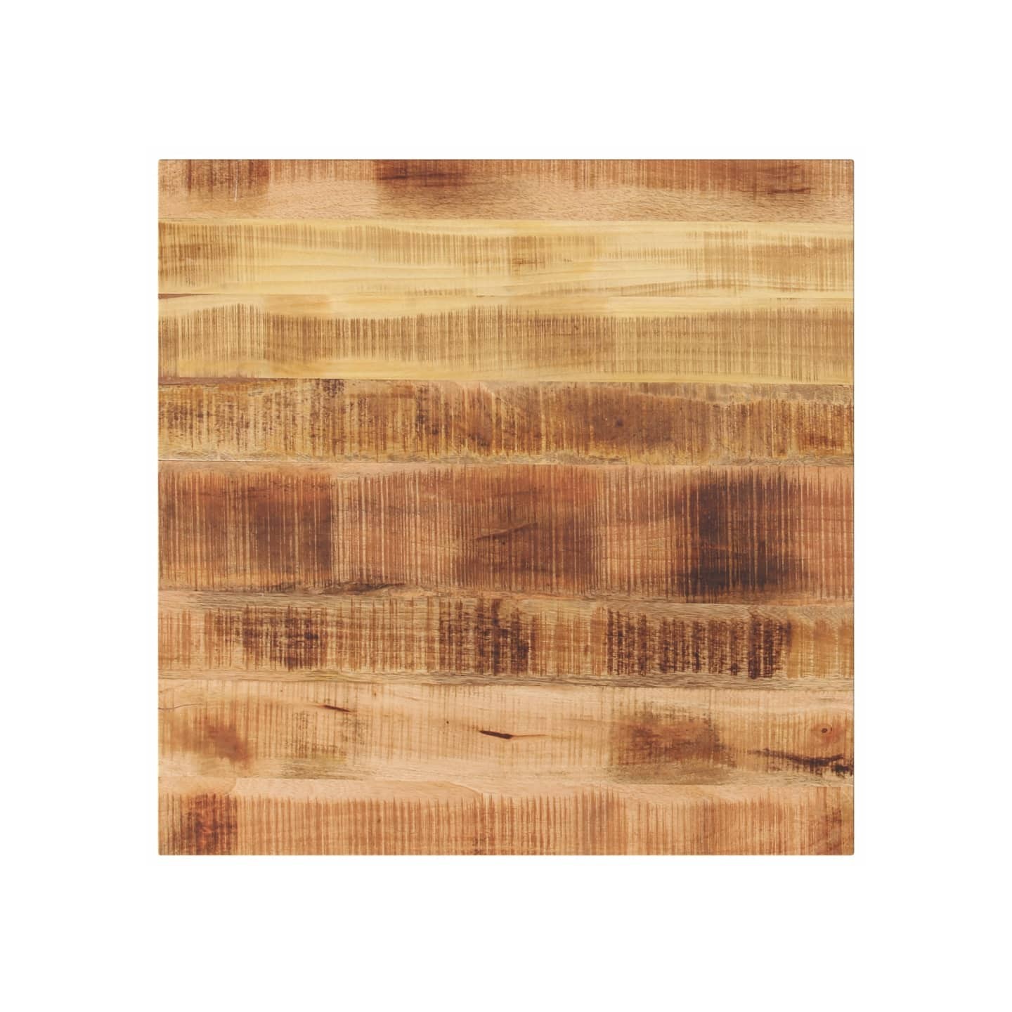 Dessus de table 80x80x2,5 cm carré bois massif manguier brut