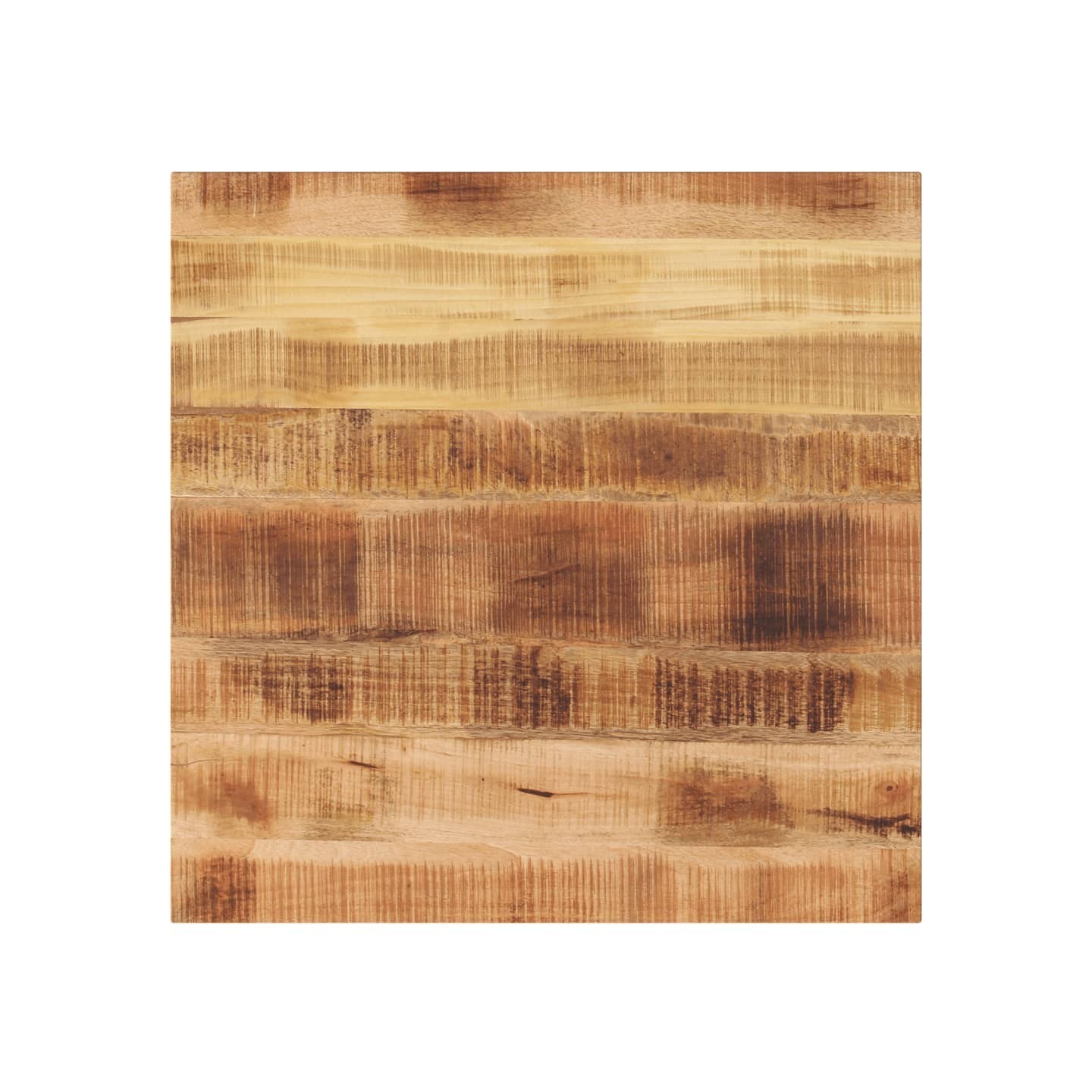 Dessus de table 80x80x3,8 cm carré bois massif de manguier brut