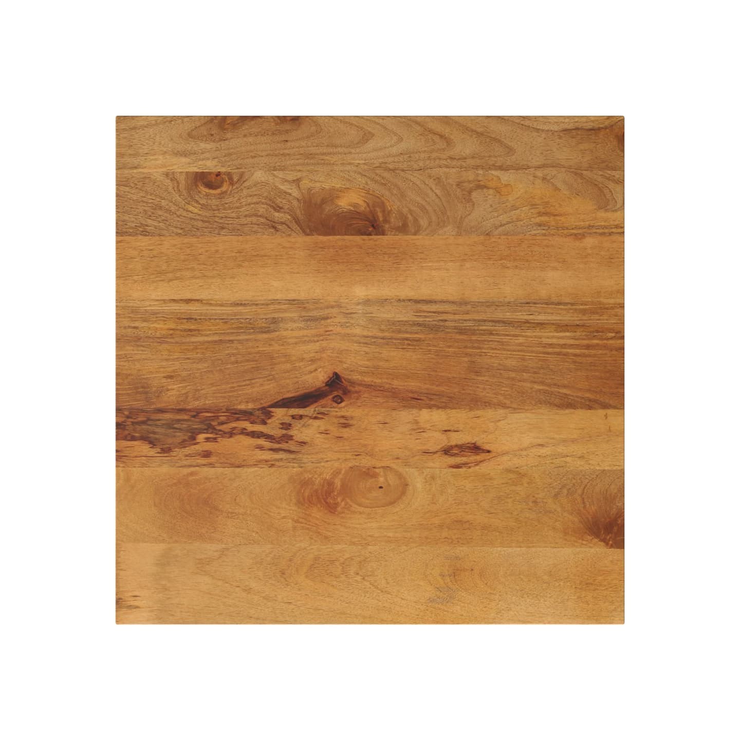Dessus de table 80x80x2,5 cm carré bois massif de manguier