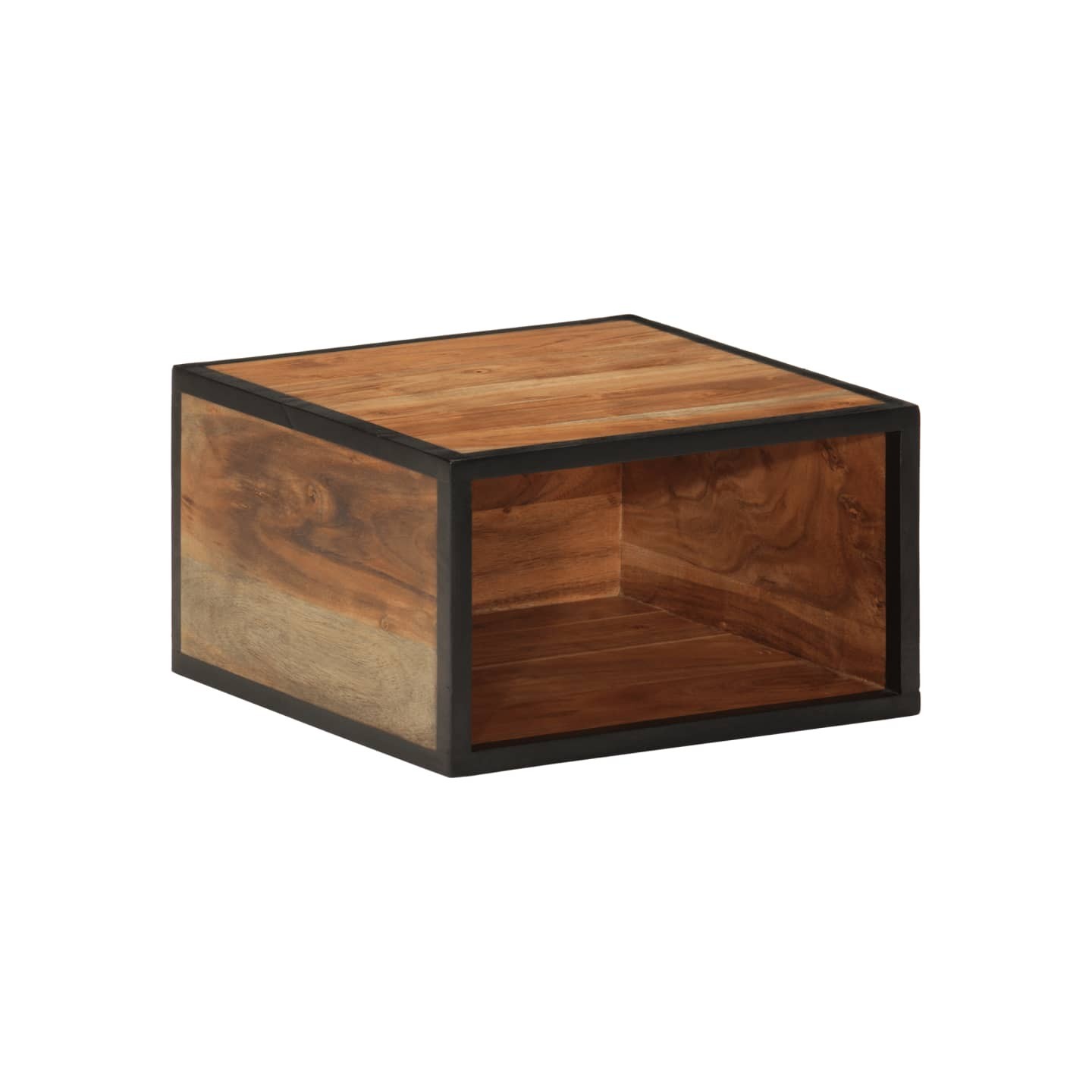 Table de chevet murale 35x35x20 cm bois massif d'acacia