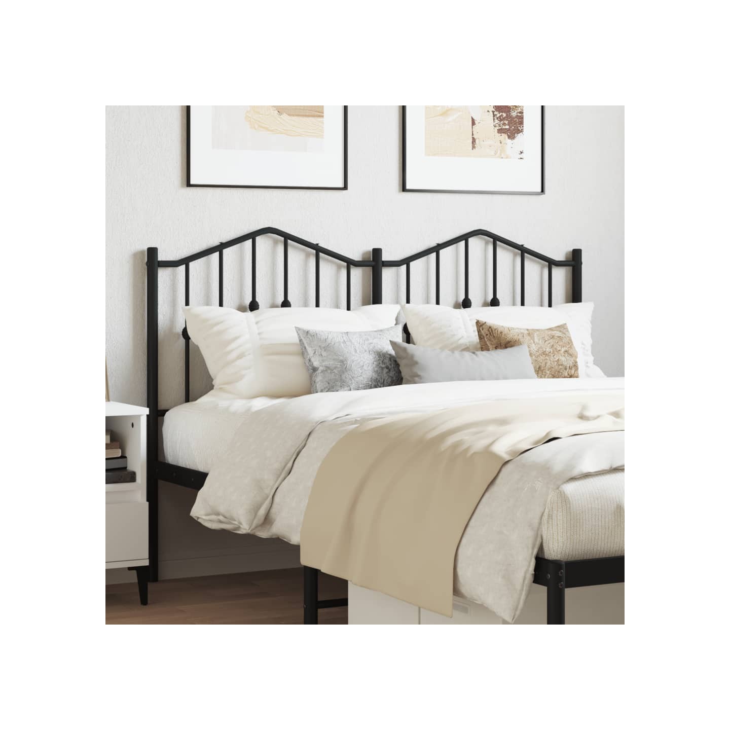 Tête de lit de remplacement métal noir 150 cm