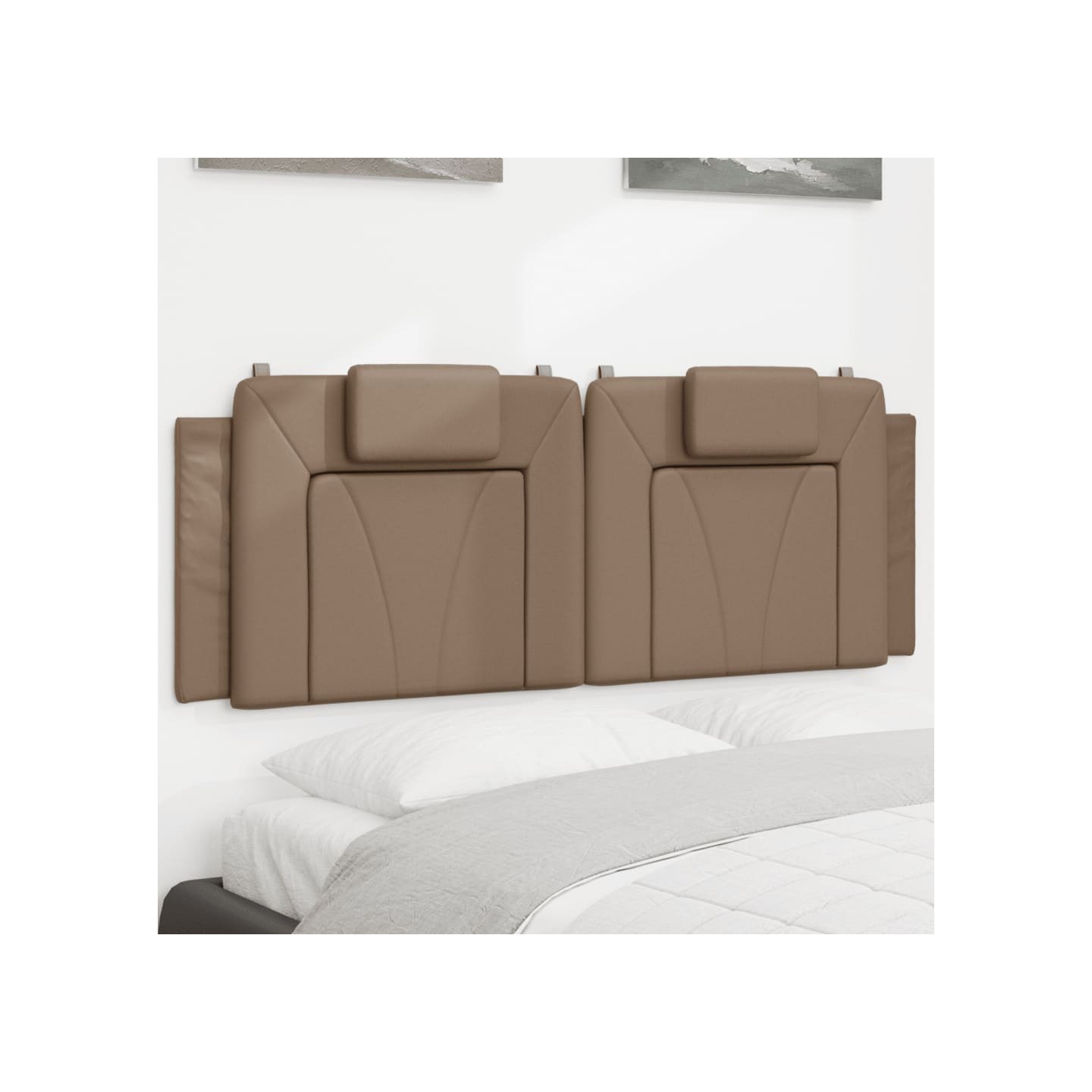 Coussin de tête de lit Viana cappuccino 140 cm similicuir