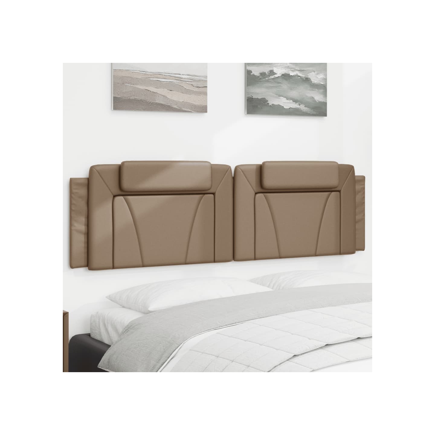 Coussin de tête de lit Viana cappuccino 180 cm similicuir
