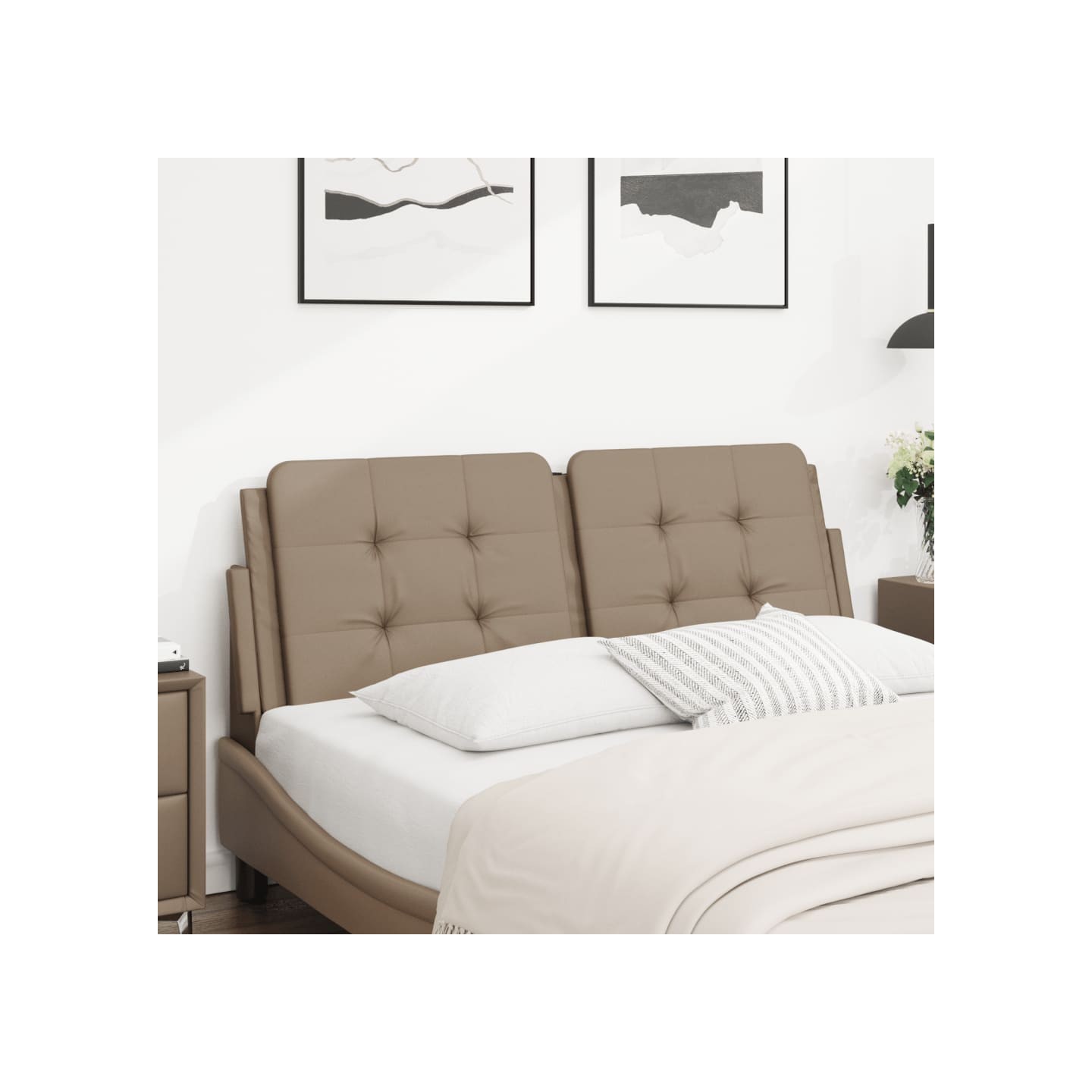 Coussin de tête de lit Zadar cappuccino 140 cm similicuir