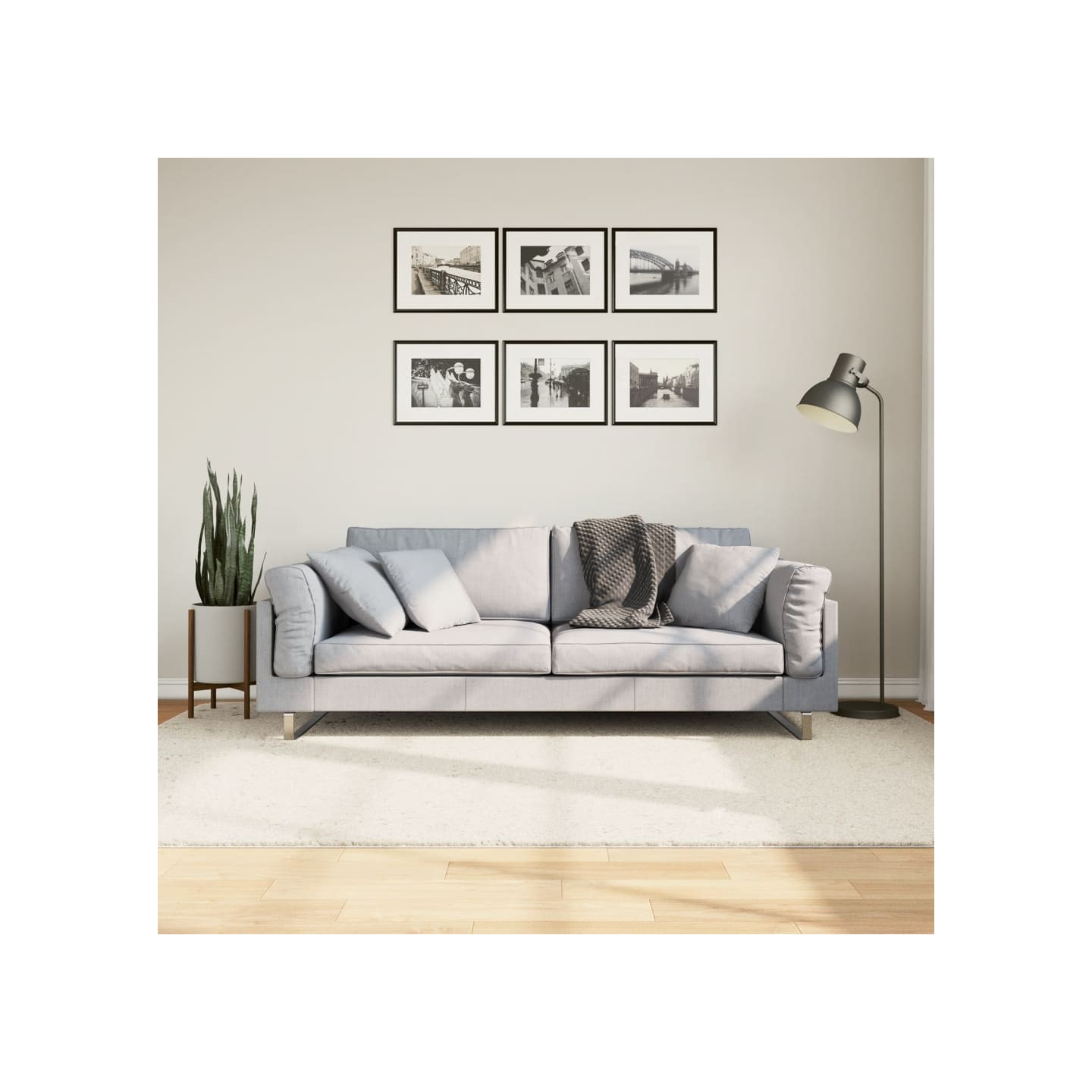 Tapis OVIEDO à poils courts beige 160x230 cm