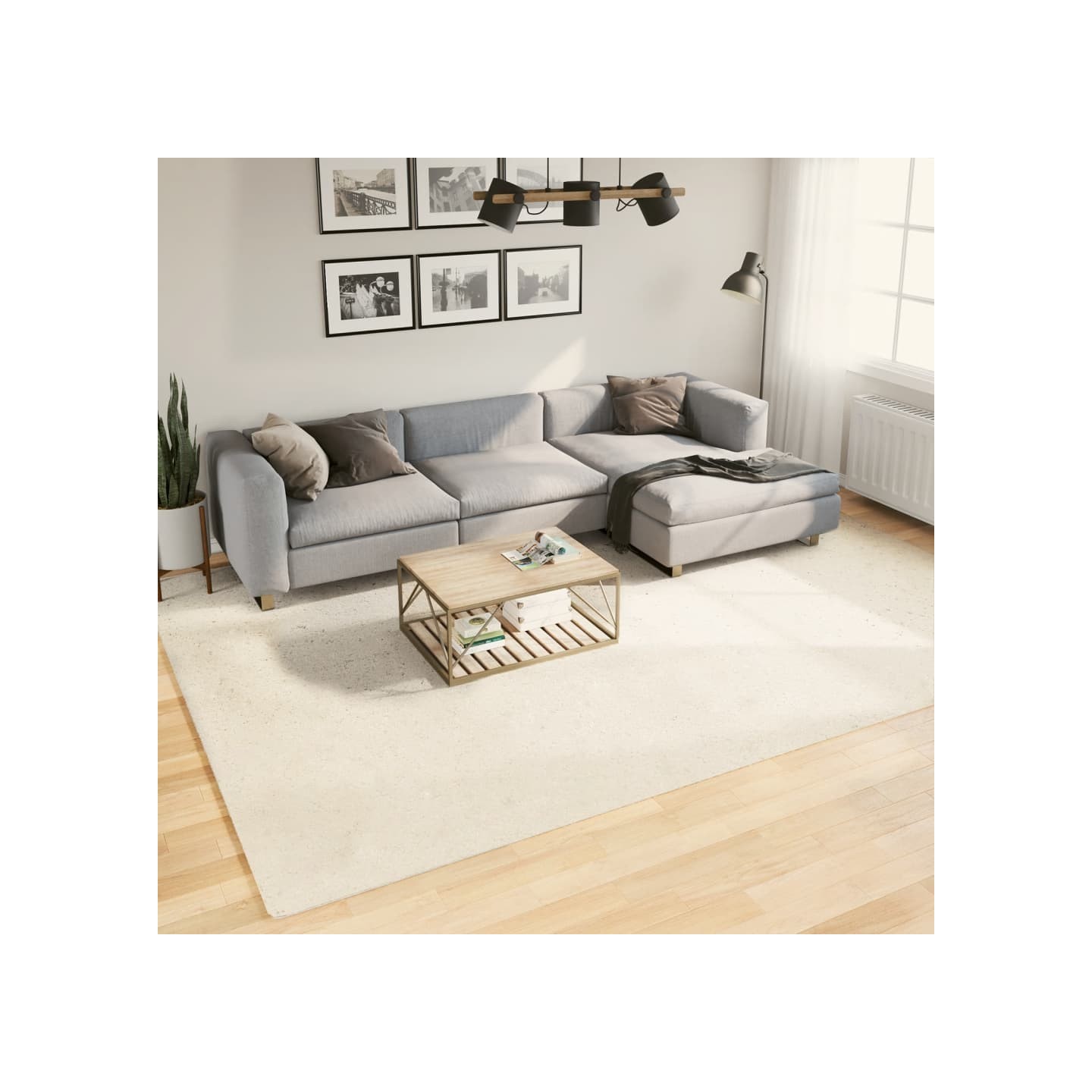 Tapis OVIEDO à poils courts beige 240x340 cm