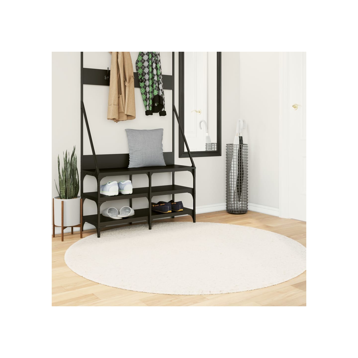 Tapis OVIEDO à poils courts beige Ø 160 cm