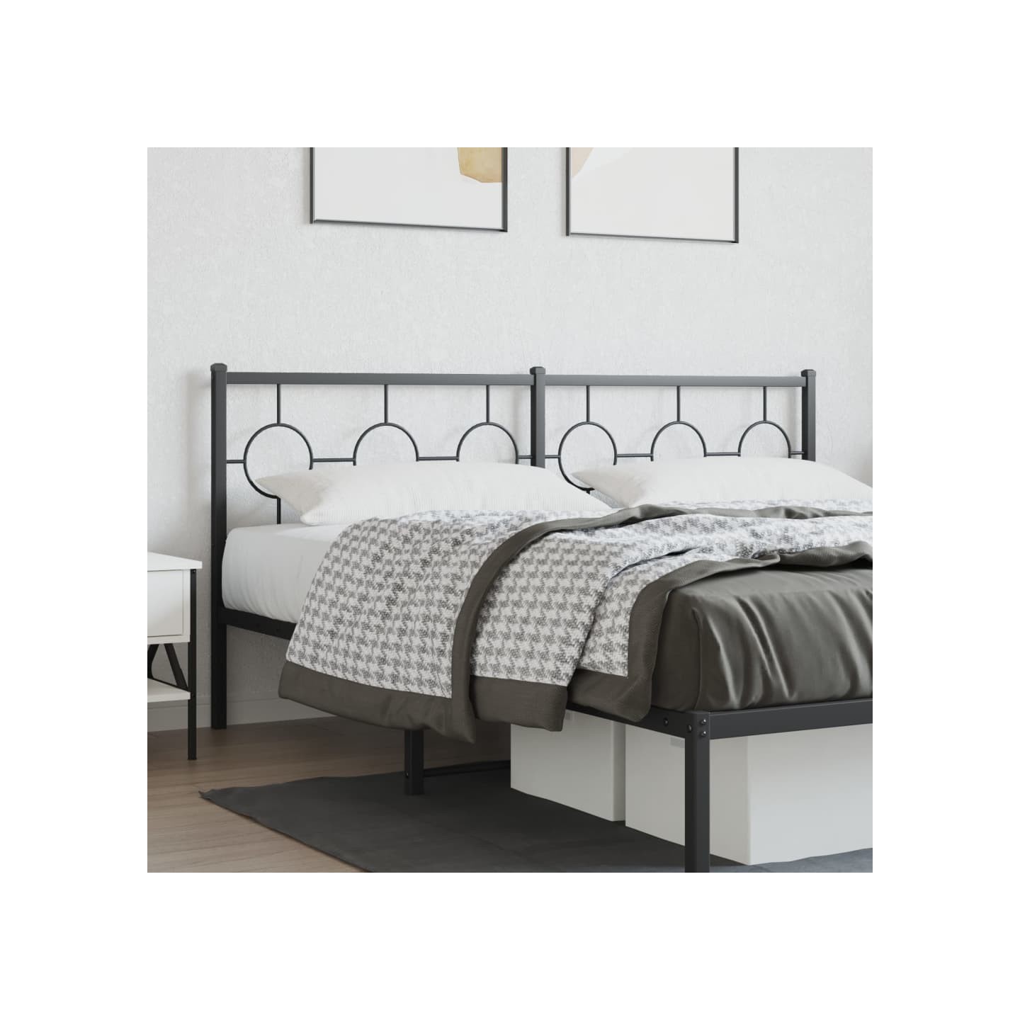 Tête de lit de remplacement métal noir 180 cm