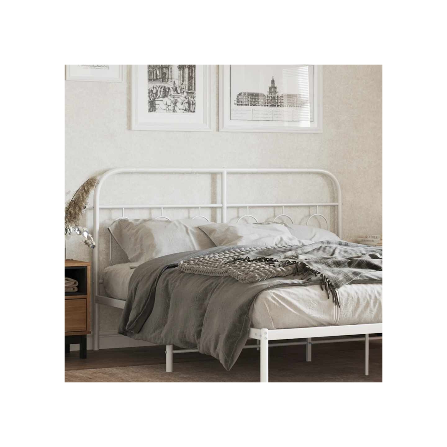 Tête de lit de remplacement métal blanc 140 cm