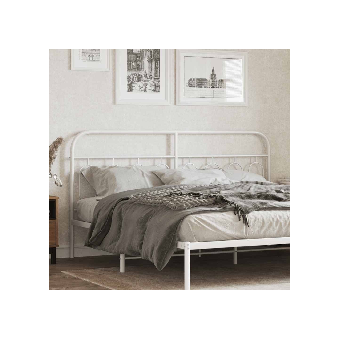 Tête de lit de remplacement métal blanc 193 cm