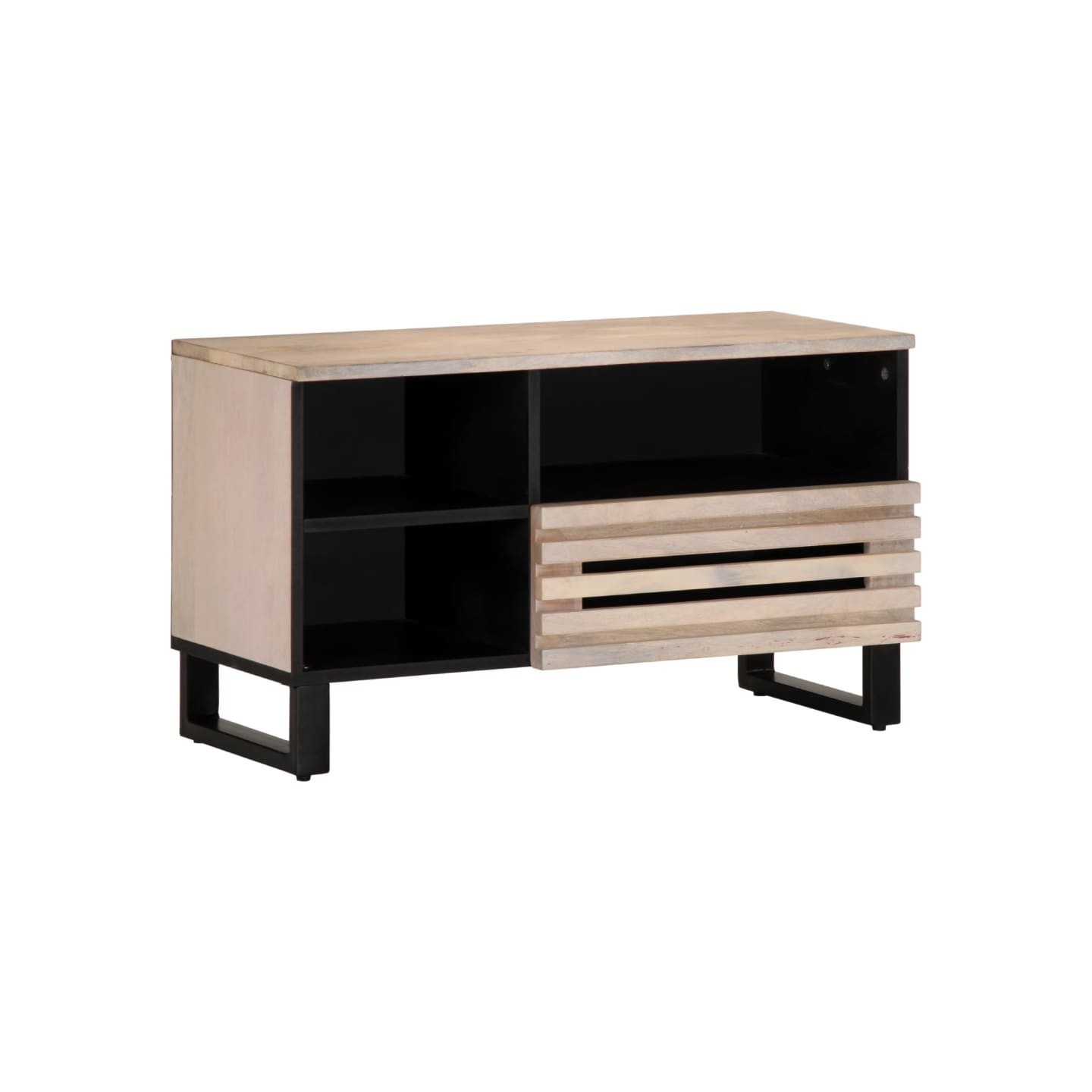 Meuble TV 80x34x46 cm bois massif de manguier