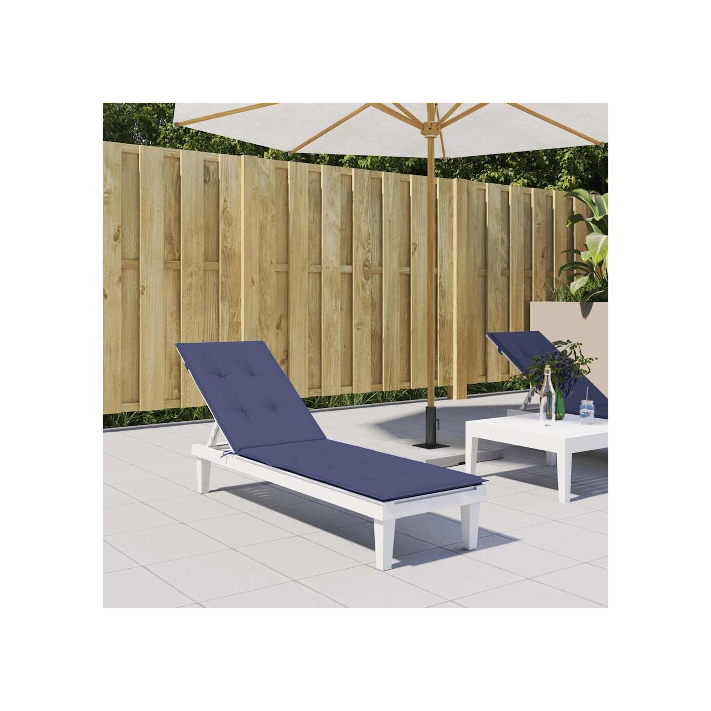 Coussin de chaise de terrasse bleu marine tissu oxford