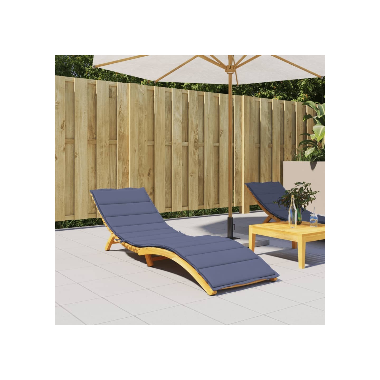 Coussin de chaise longue bleu marine tissu oxford