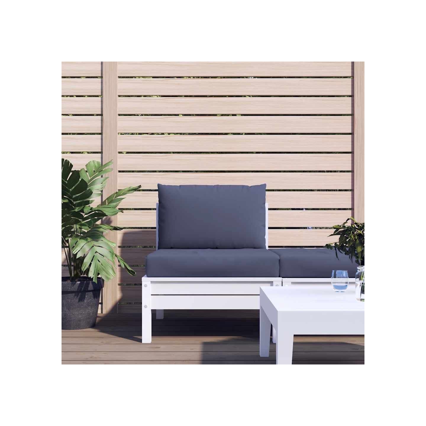 Coussins de palette lot de 2 bleu marine tissu
