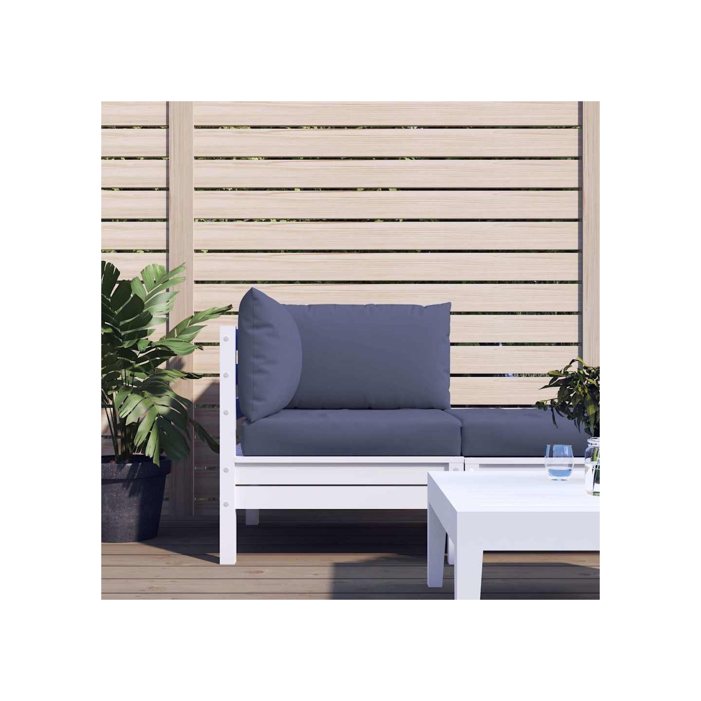 Coussins de palette lot de 3 bleu marine tissu oxford