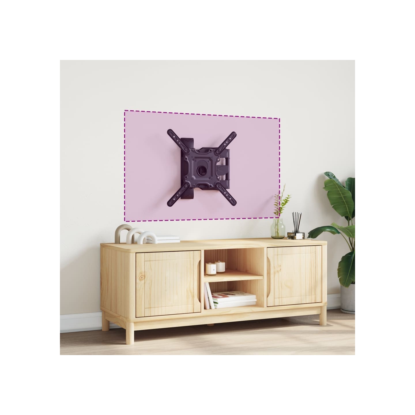 Support TV mural pour écran 32-55 pouces max VESA 400x400 mm