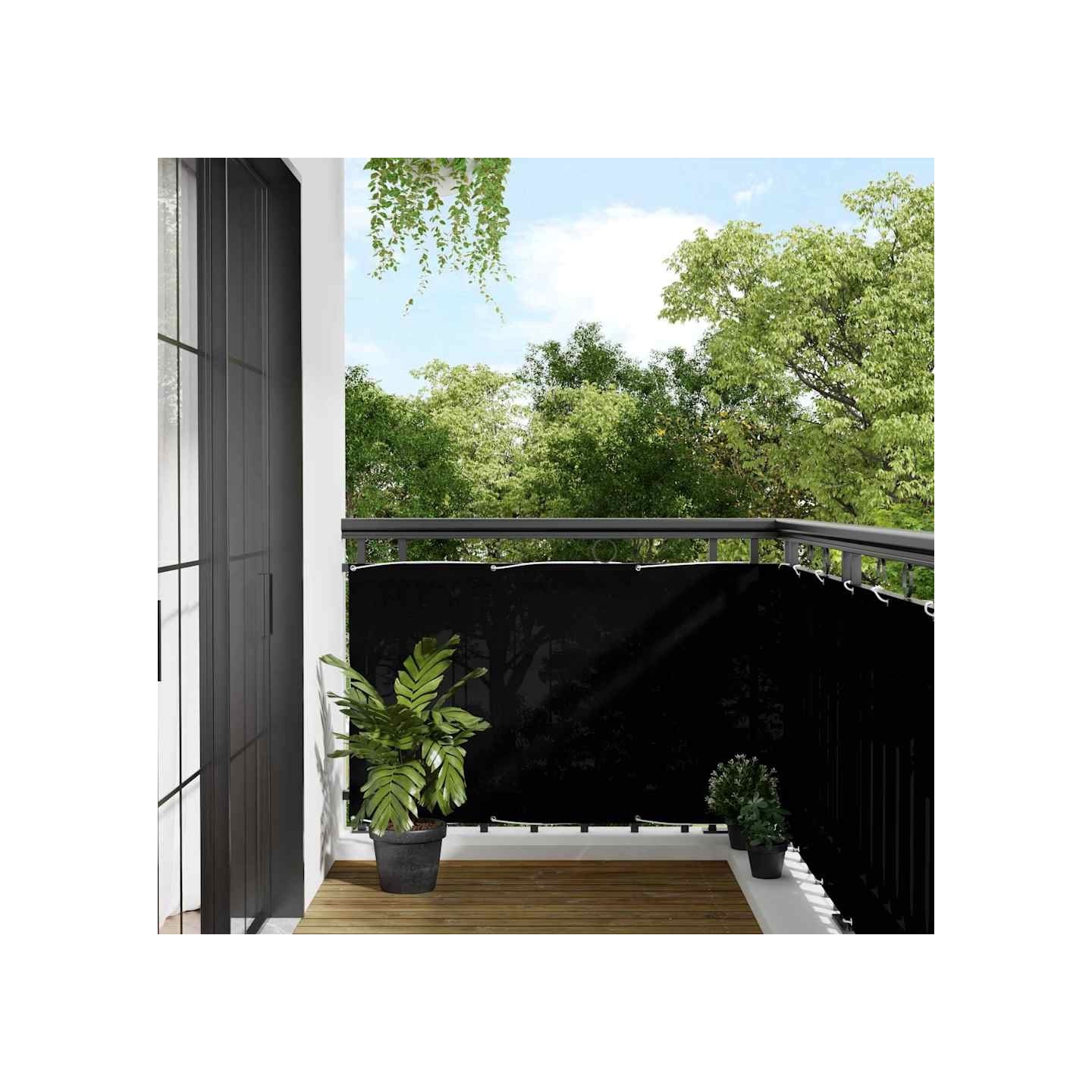 Écran de balcon gris clair 120x300 cm 100% polyester oxford