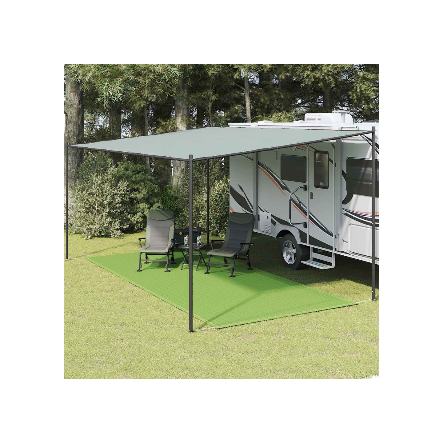 Tapis de tente vert clair 250x500 cm PEHD
