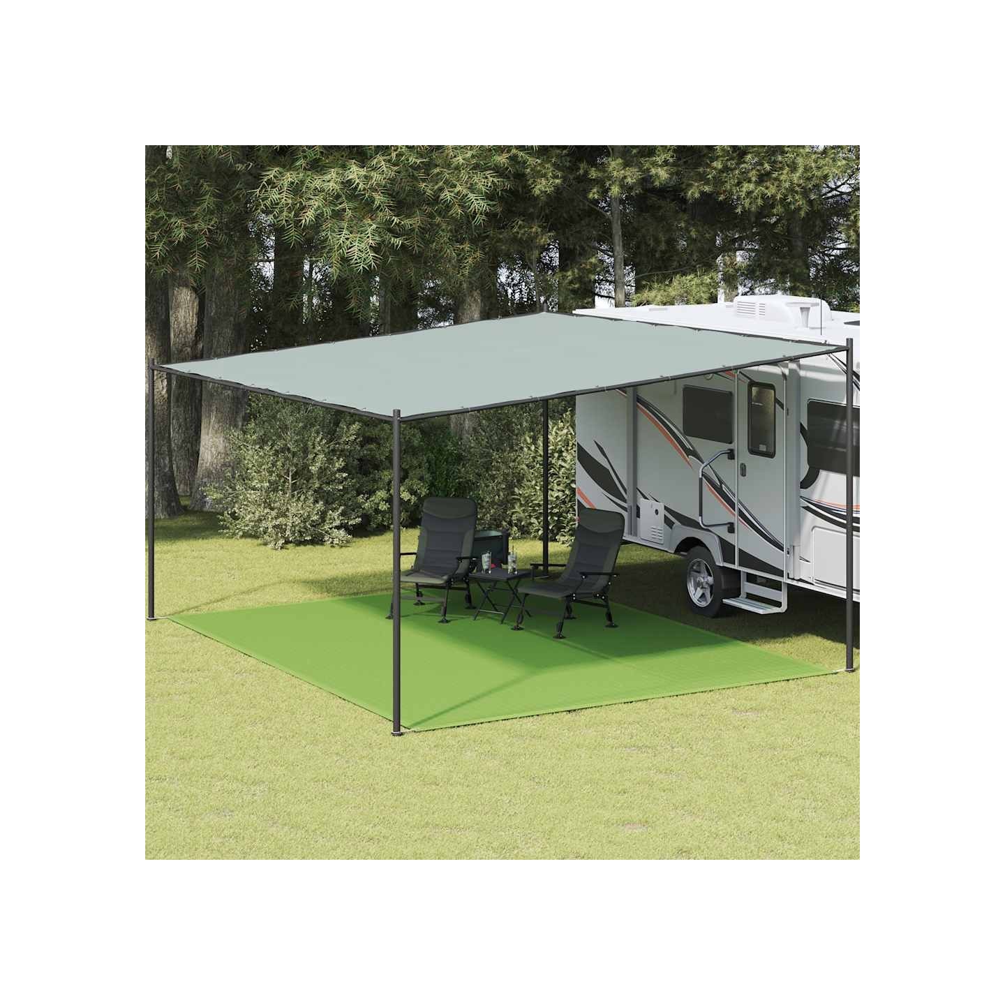 Tapis de tente vert clair 400x500 cm PEHD