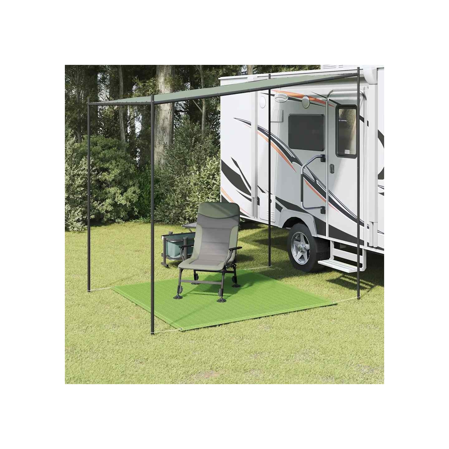 Tapis de tente vert clair 200x200 cm PEHD