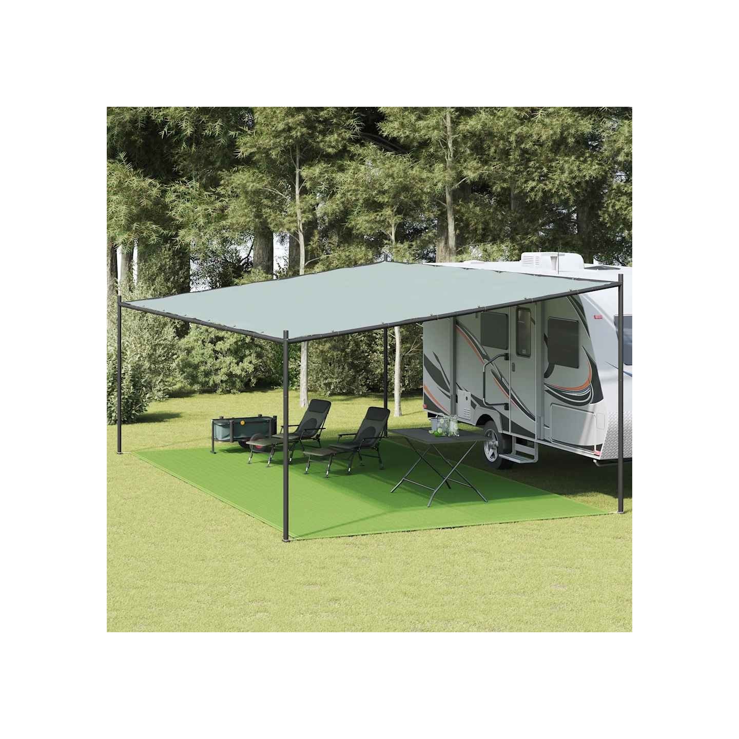 Tapis de tente vert clair 400x700 cm PEHD