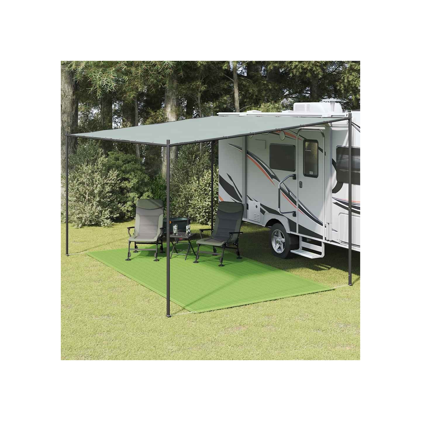 Tapis de tente vert clair 250x400 cm PEHD