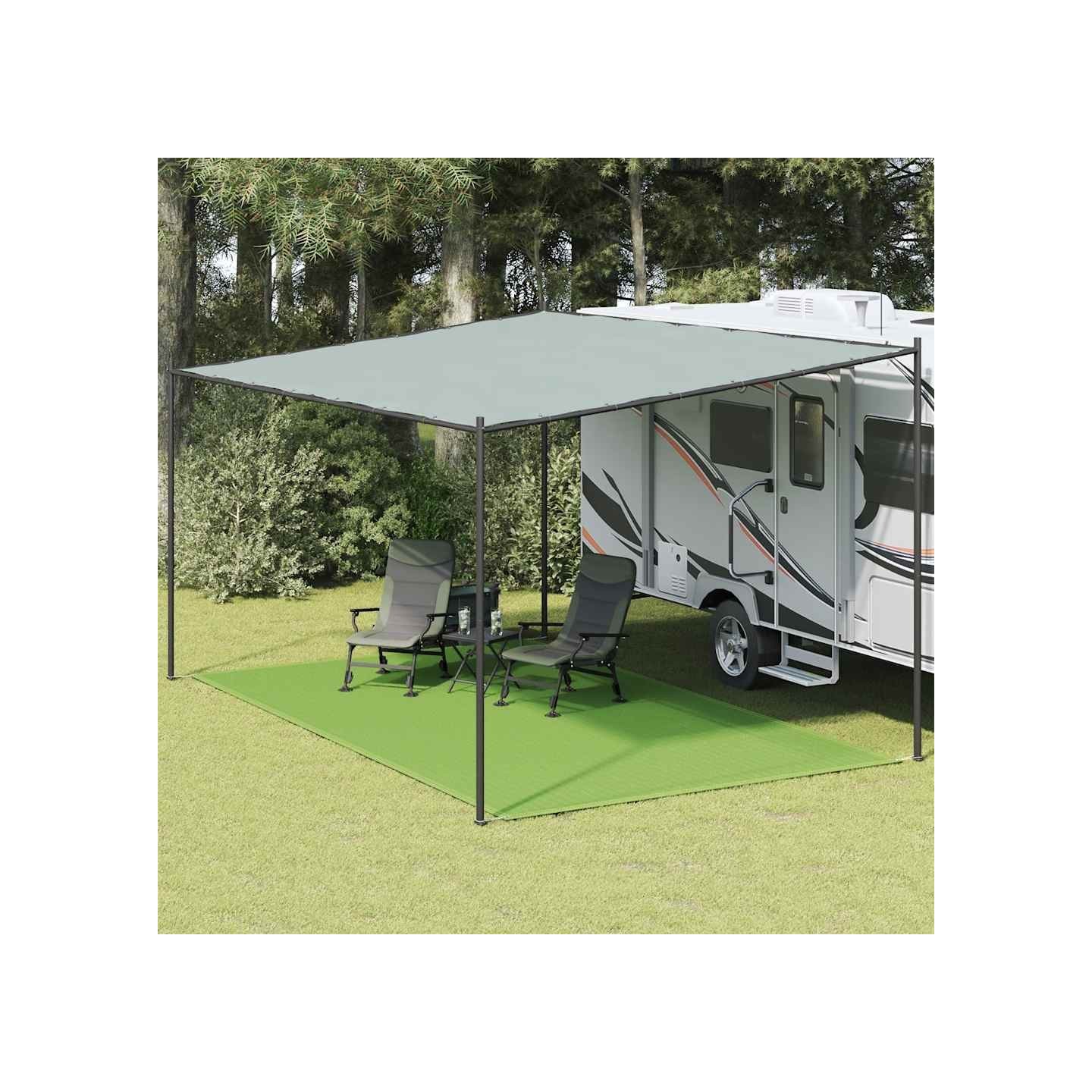 Tapis de tente vert clair 300x600 cm PEHD