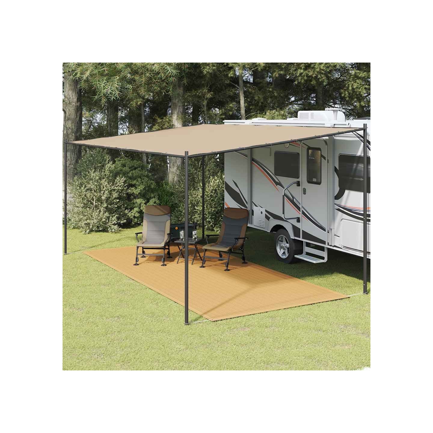 Tapis de tente sable 250x550 cm PEHD