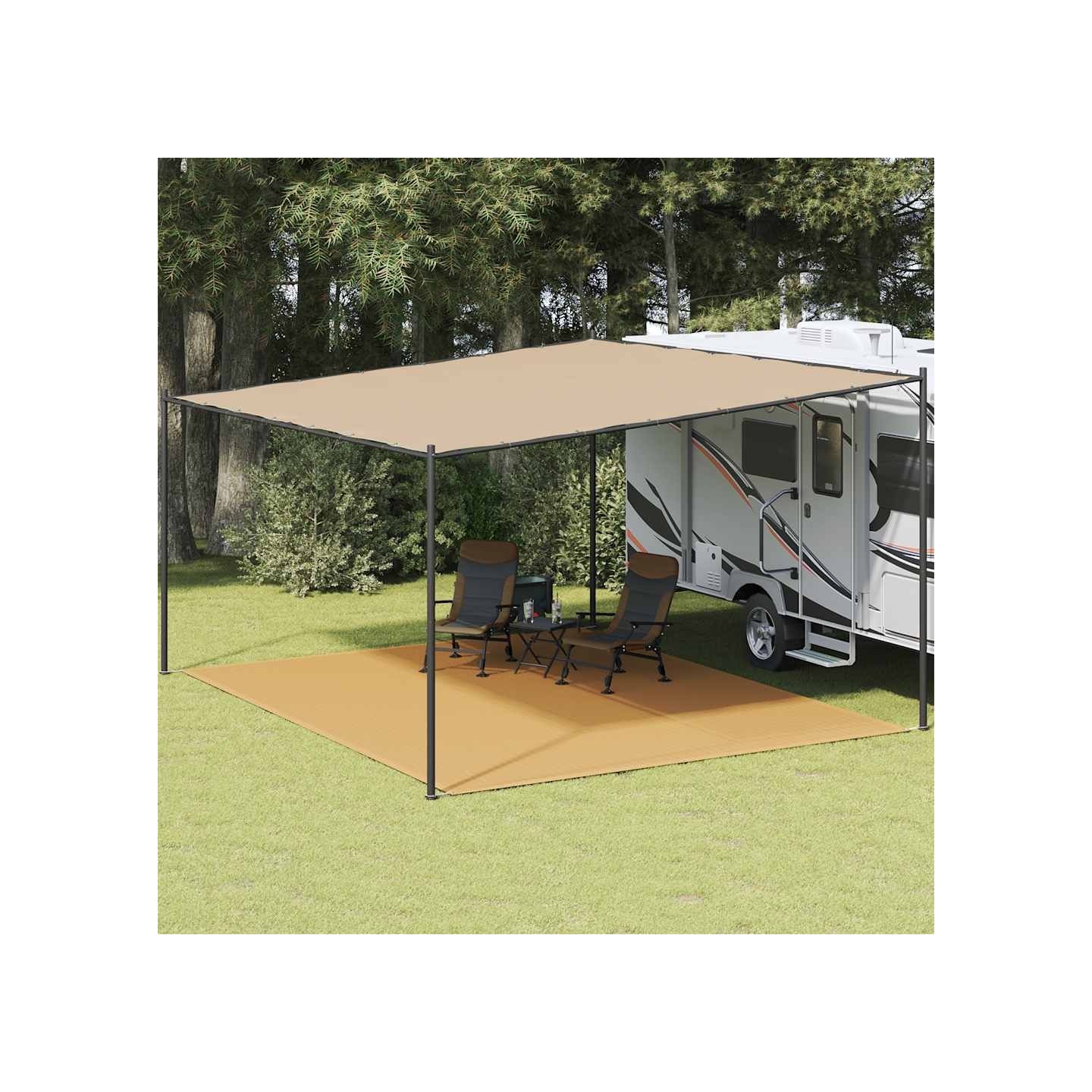 Tapis de tente sable 400x500 cm PEHD