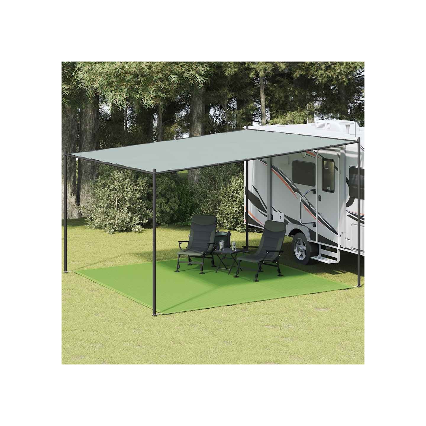 Tapis de tente vert clair 400x400 cm PEHD