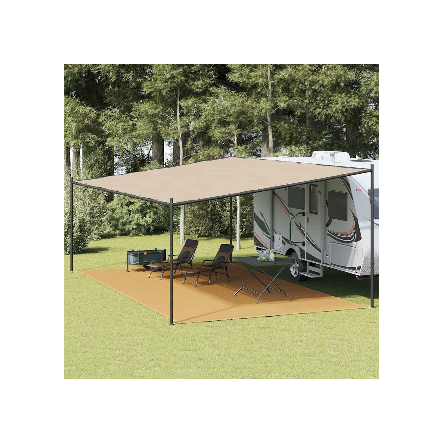 Tapis de tente sable 400x700 cm PEHD