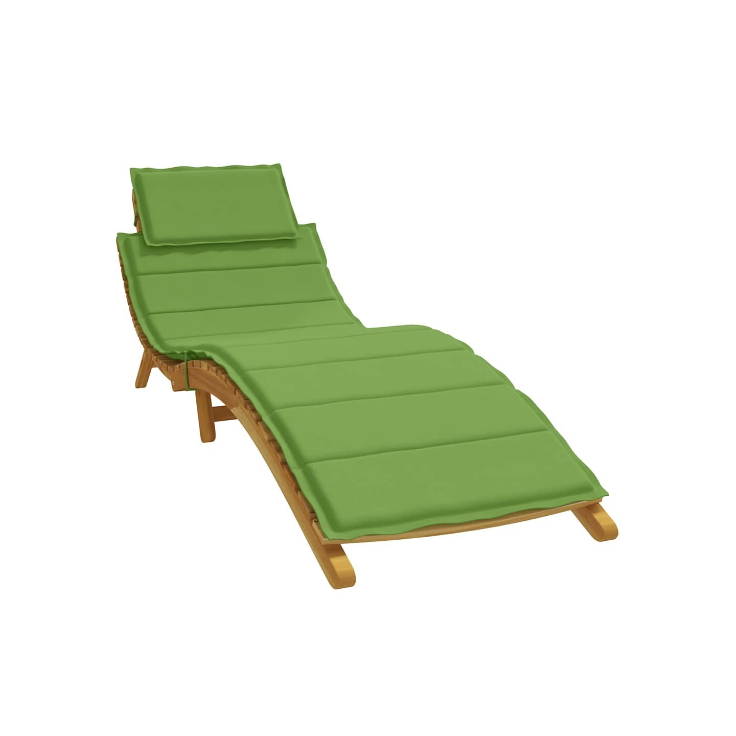 Coussin de chaise longue vert mélangé 186x58x4 cm tissu