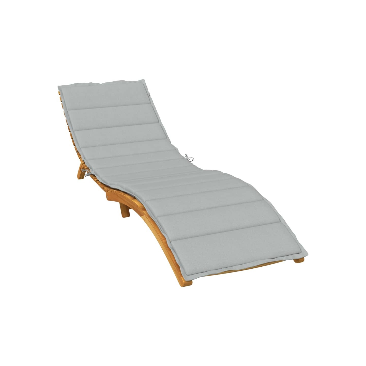 Coussin de chaise longue gris clair mélangé 200x50x4 cm tissu