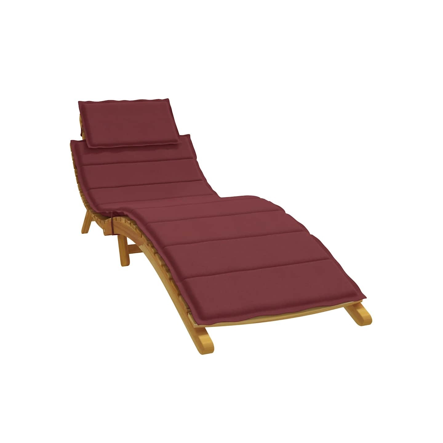 Coussin de chaise longue rouge bordeaux mélangé 186x58x4 cm