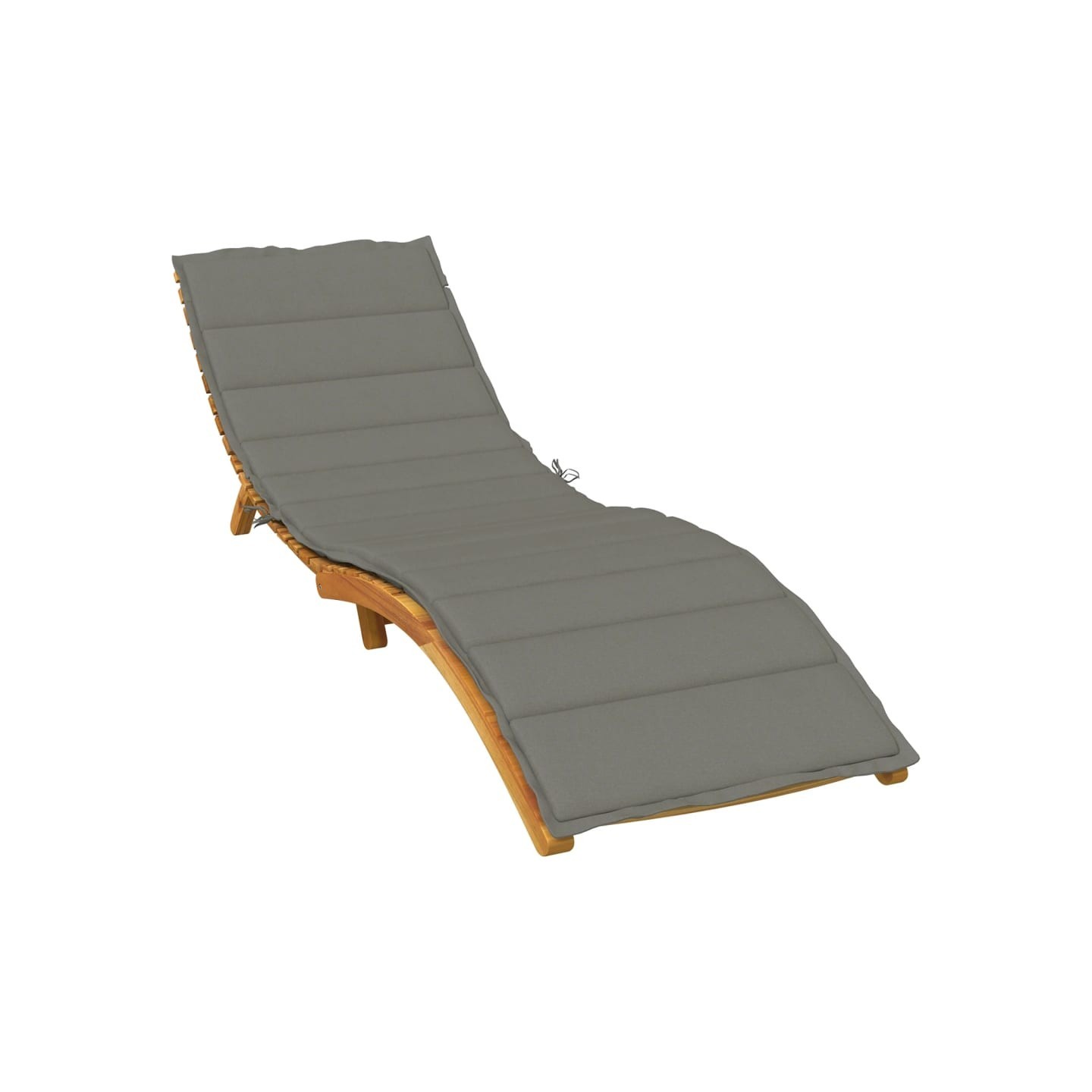 Coussin de chaise longue gris foncé mélangé 200x70x4 cm tissu