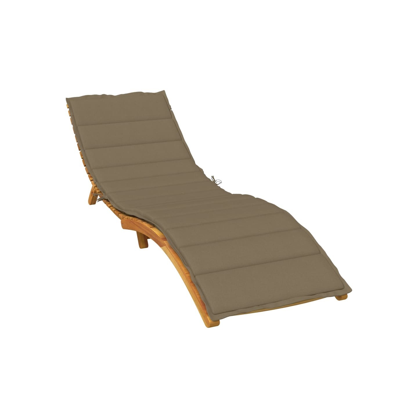 Coussin de chaise longue taupe mélangé 200x70x4 cm tissu
