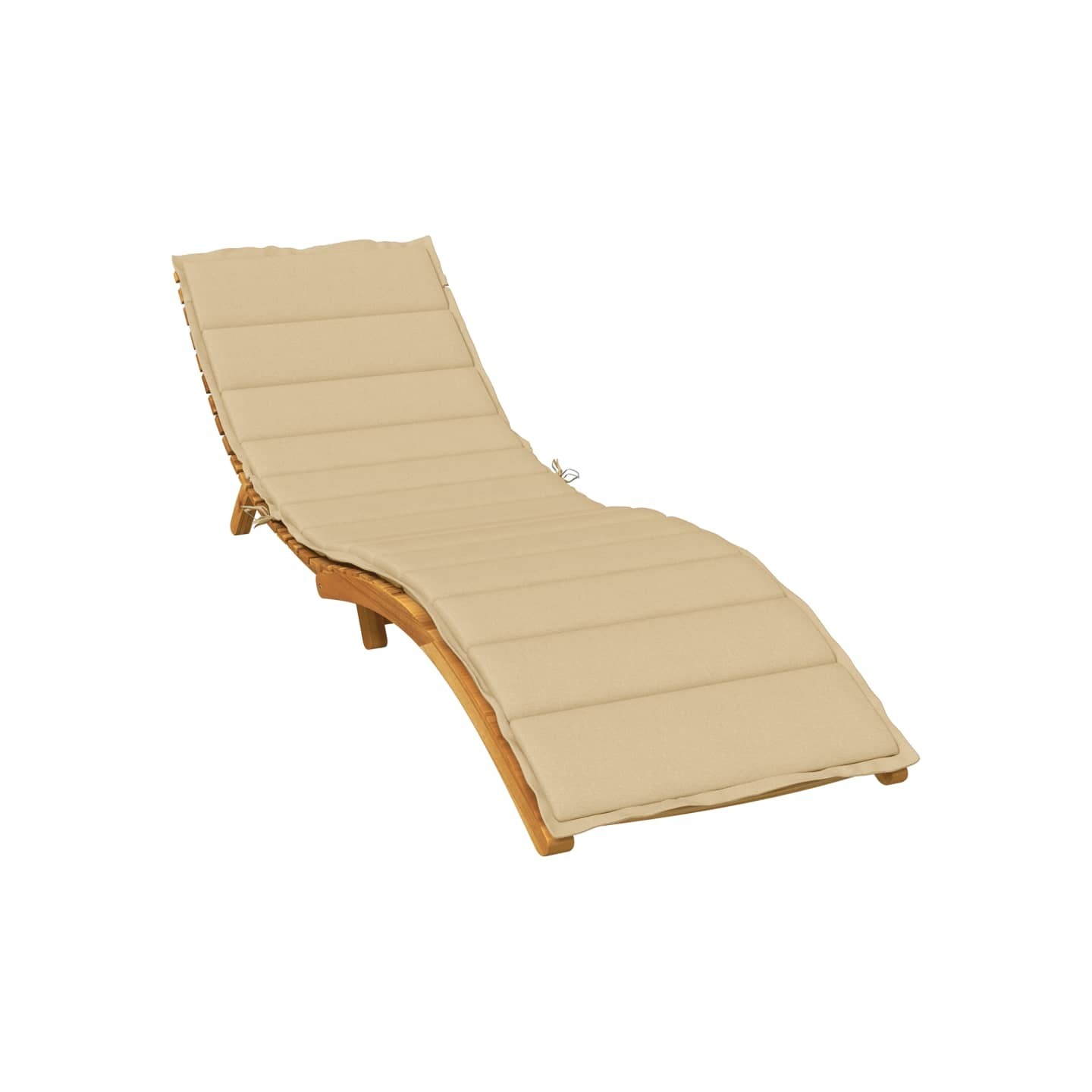 Coussin de chaise longue beige mélangé 200x60x4 cm tissu