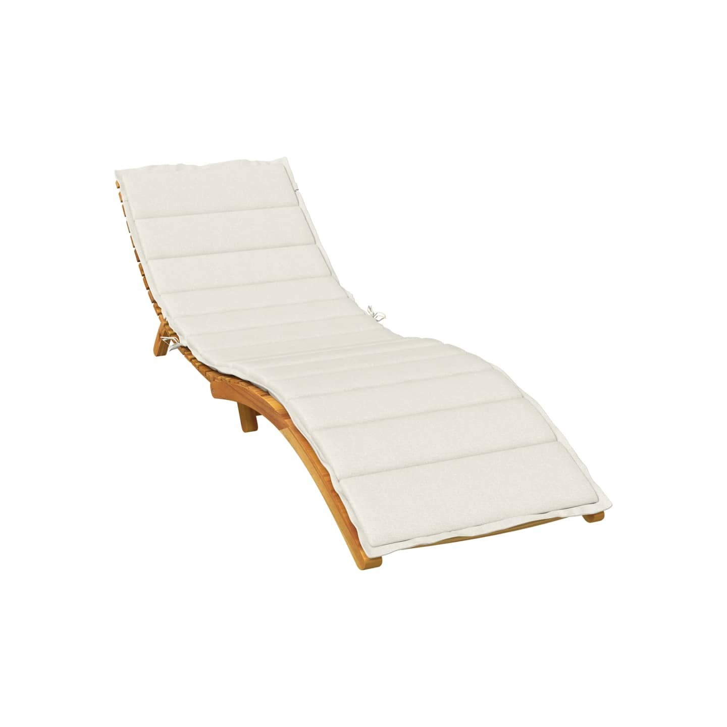Coussin de chaise longue crème mélangé 200x70x4 cm tissu