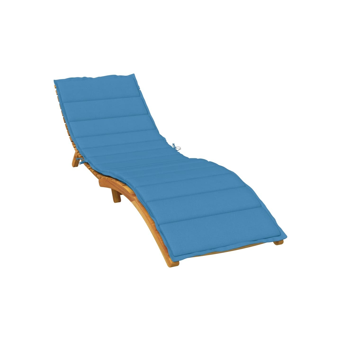 Coussin de chaise longue bleu mélangé 200x60x4 cm tissu