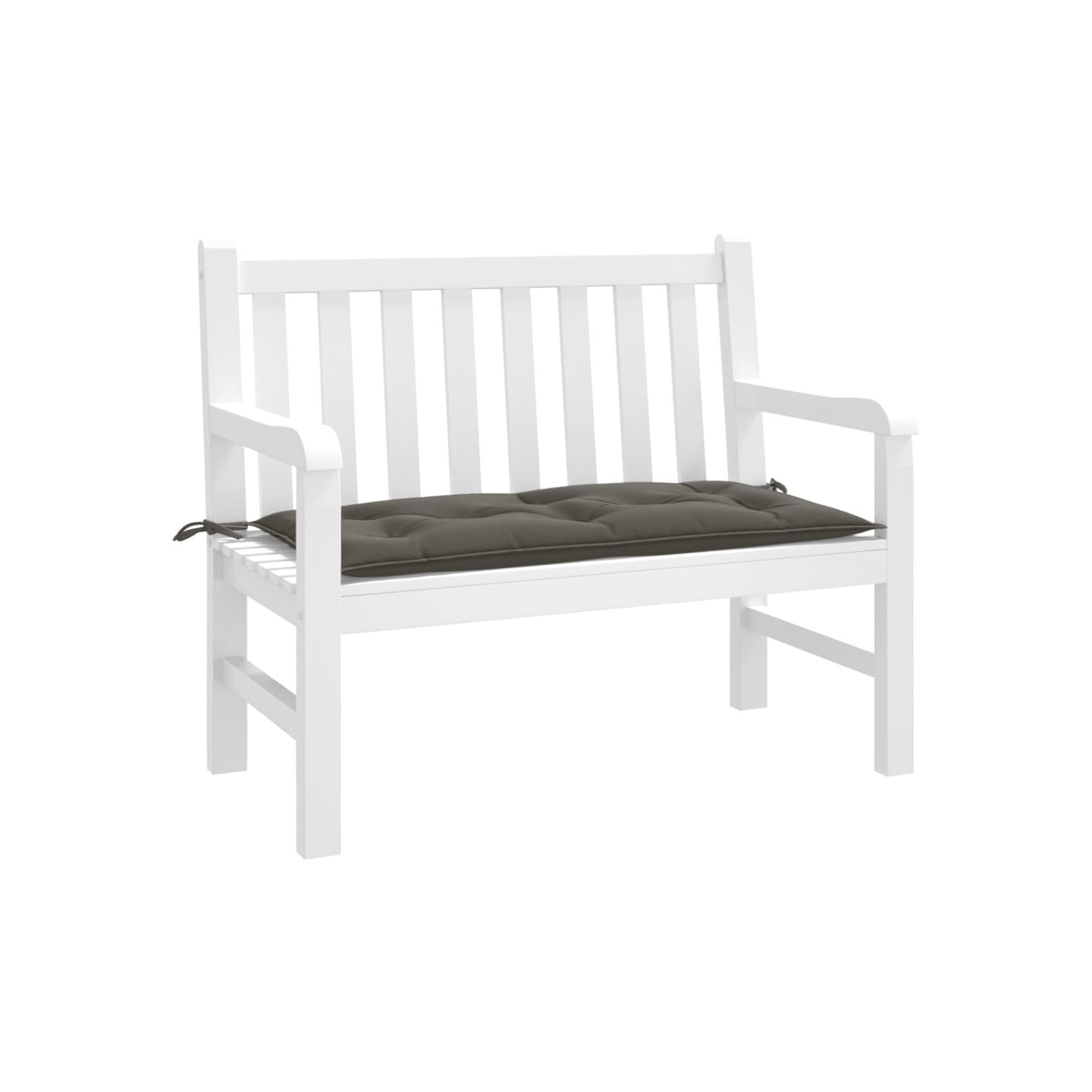 Coussin de banc de jardin gris foncé mélangé 100x50x7 cm tissu