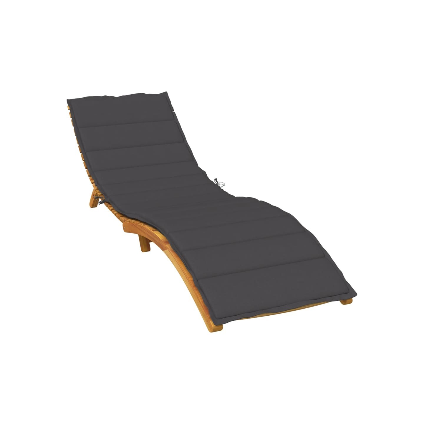 Coussin de chaise longue anthracite mélangé 200x70x4 cm tissu