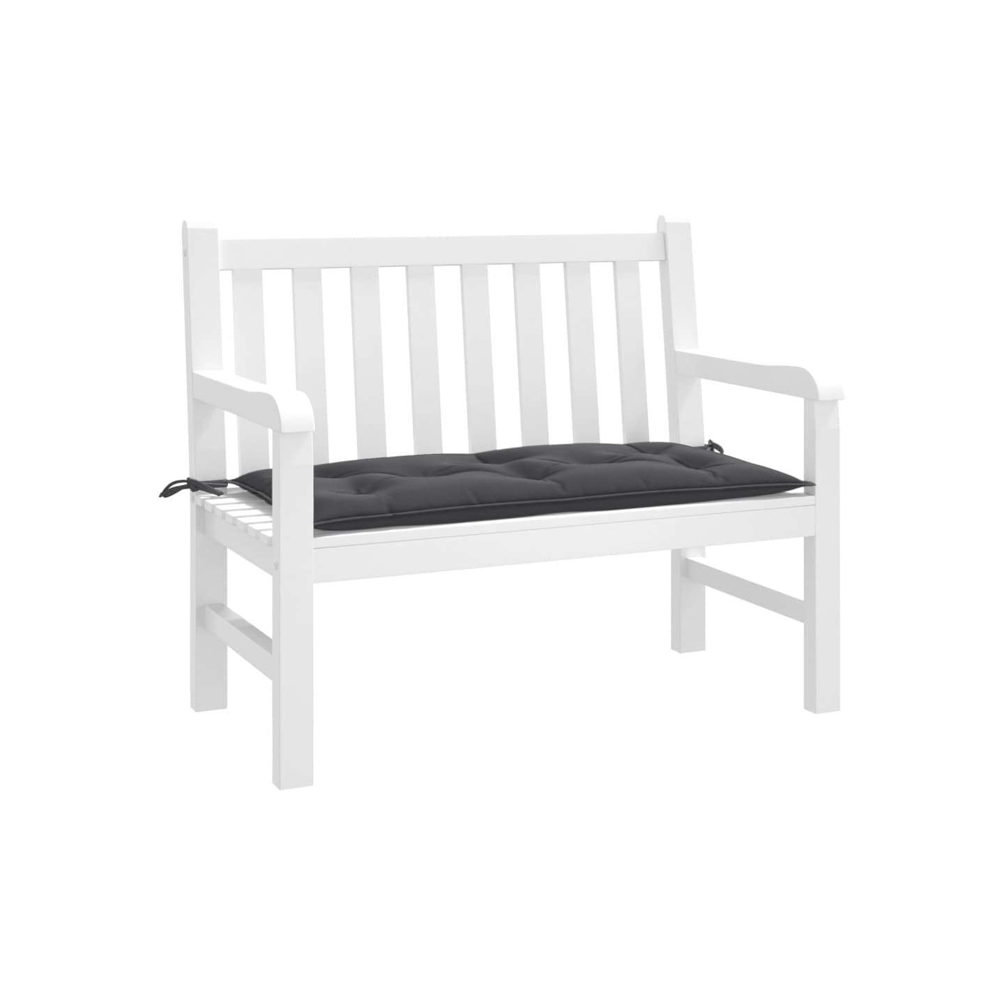 Coussin de banc de jardin anthracite mélangé 100x50x7 cm tissu