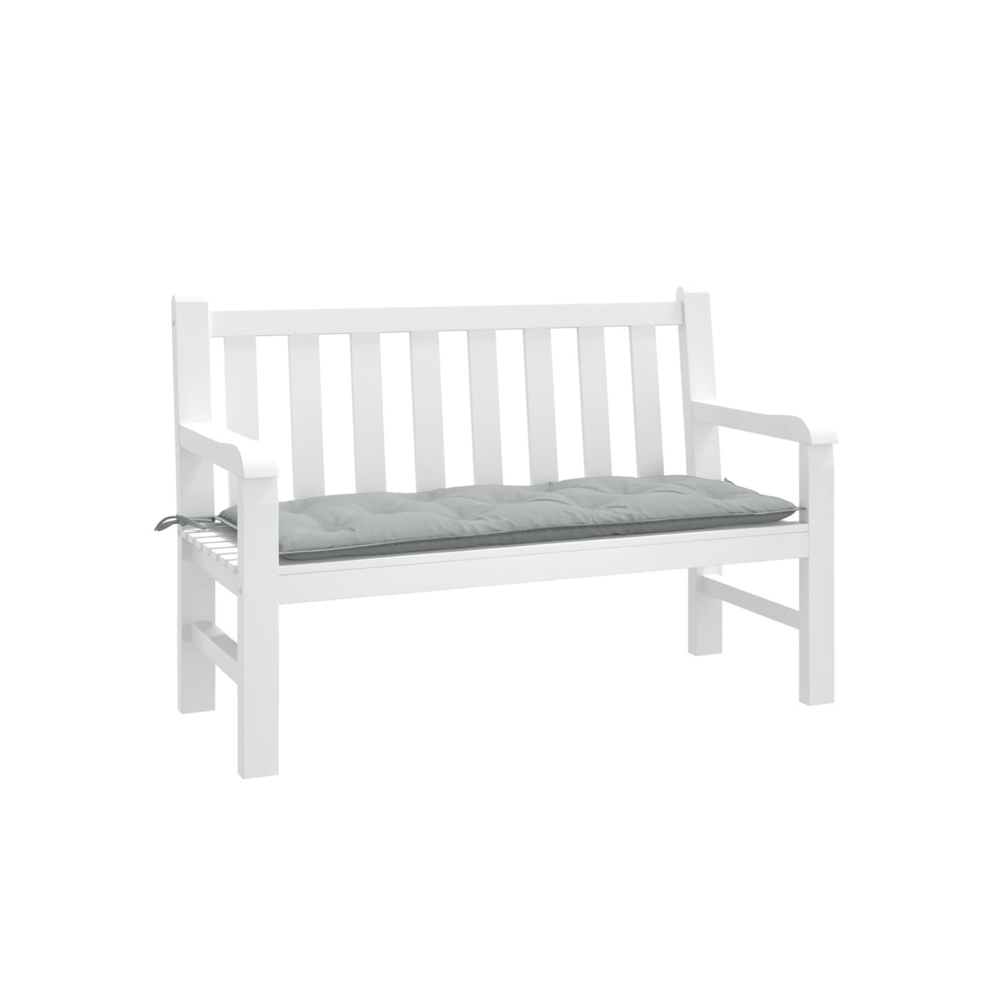 Coussin de banc de jardin gris clair mélangé 120x50x7 cm tissu