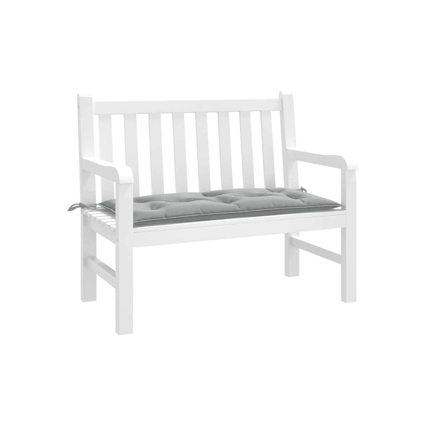 Coussin de banc de jardin gris clair mélangé 100x50x7 cm tissu