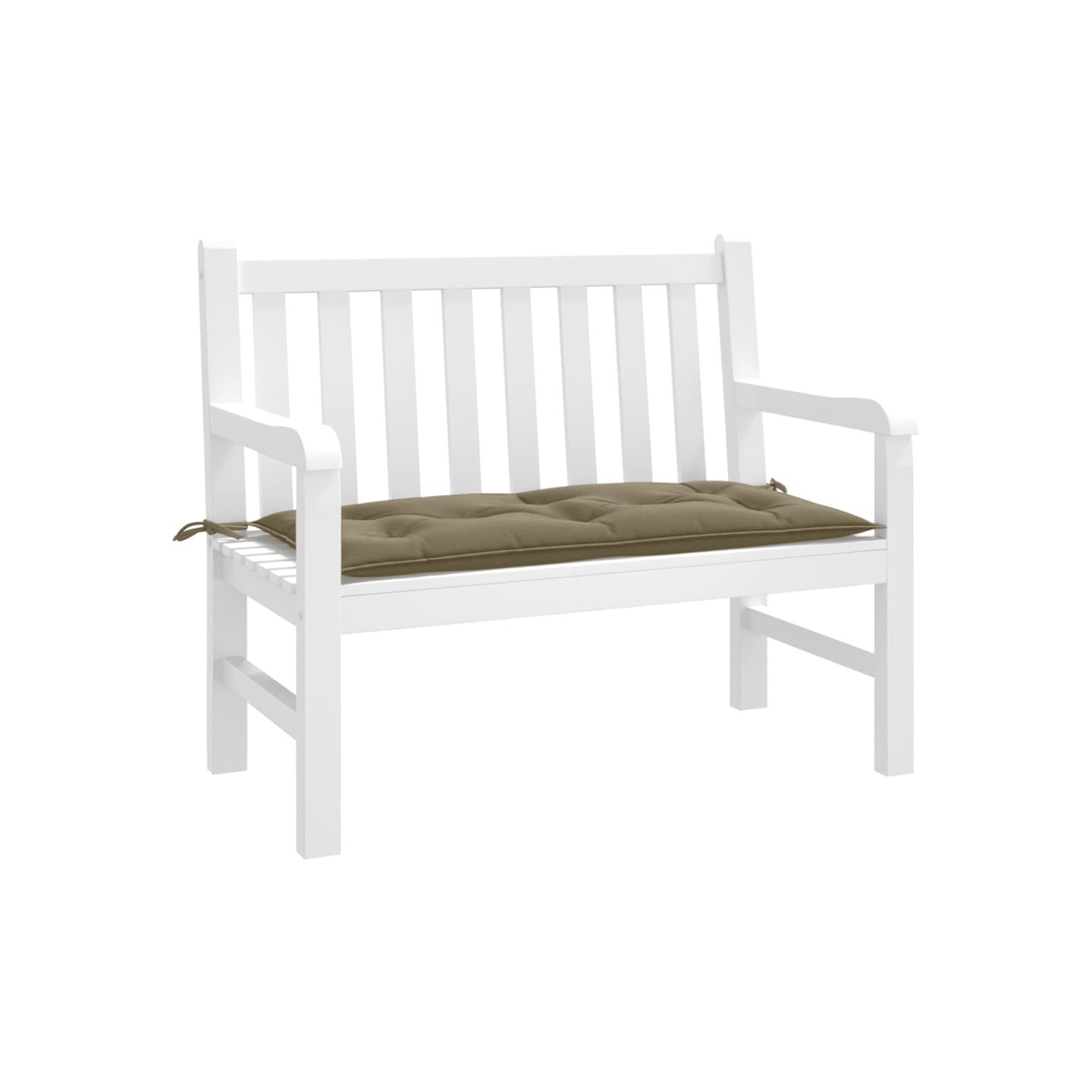 Coussin de banc de jardin taupe mélangé 100x50x7 cm tissu