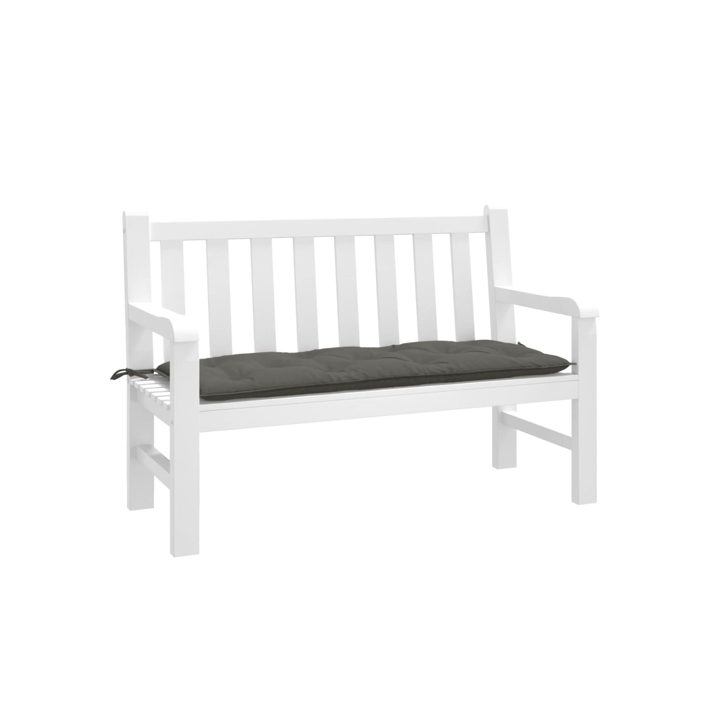 Coussin de banc de jardin gris foncé mélangé 120x50x7 cm tissu
