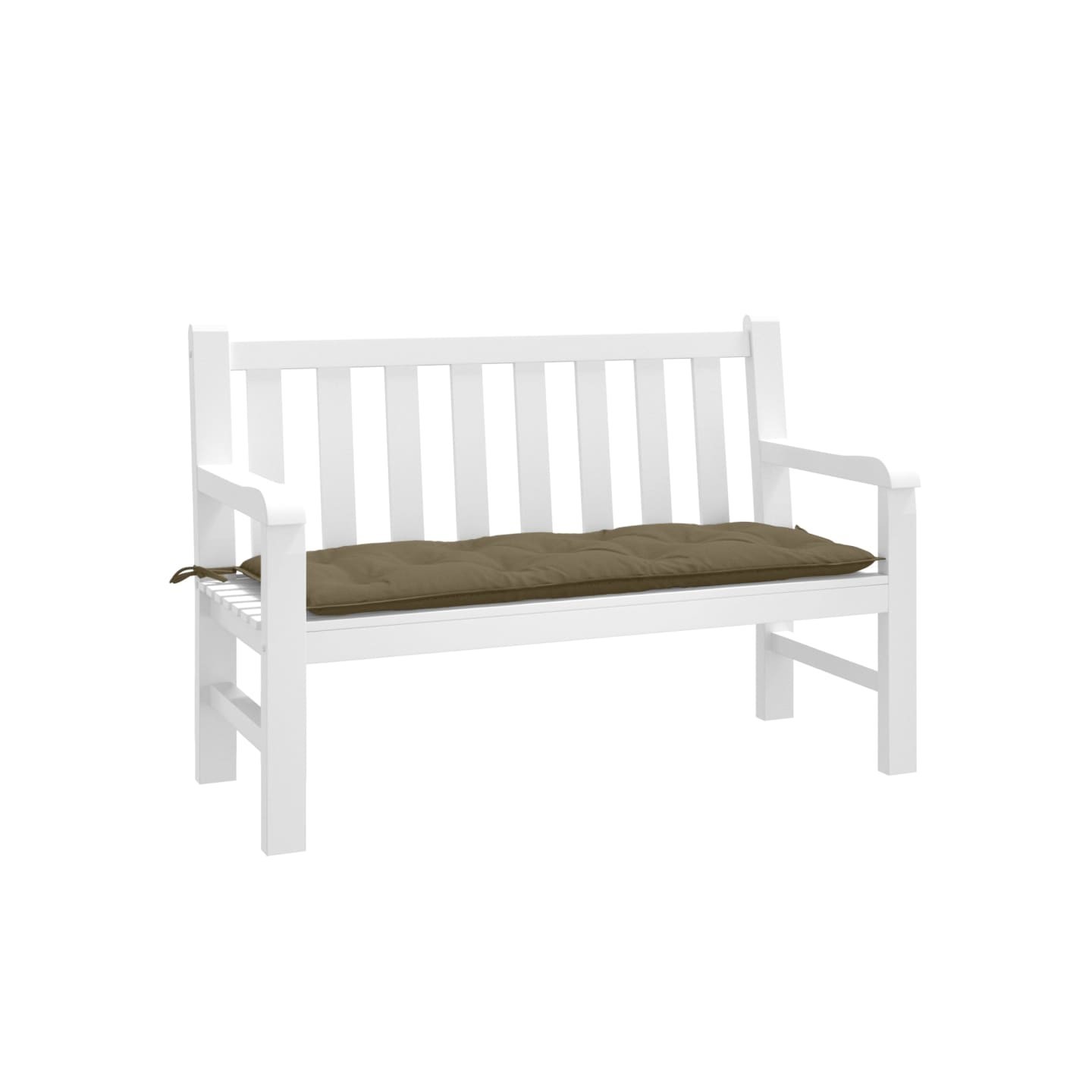 Coussin de banc de jardin taupe mélangé 120x50x7 cm tissu